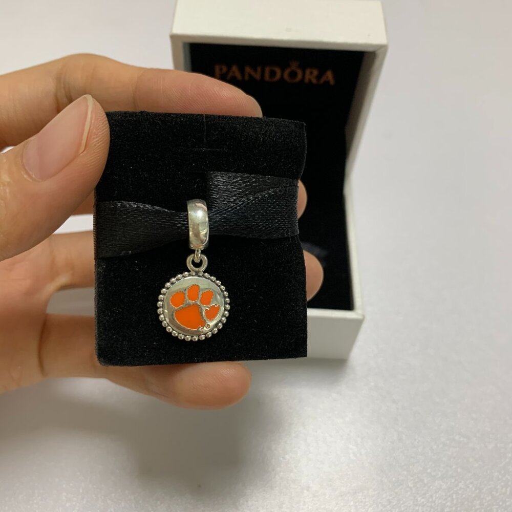 Pandora Orange Bear Paw Charm